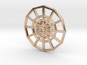 Resurrection Emblem CHARM 02 (Sacred Geometry) in 9K Rose Gold 