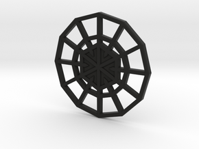 Resurrection Emblem CHARM 02 (Sacred Geometry) in Black Premium Versatile Plastic