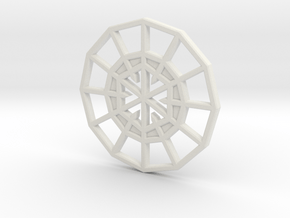 Resurrection Emblem CHARM 03 (Sacred Geometry) in White Natural Versatile Plastic