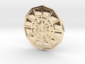 Resurrection Emblem CHARM 04 (Sacred Geometry) in 9K Yellow Gold 