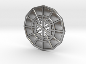 Resurrection Emblem CHARM 05 (Sacred Geometry) in Natural Silver