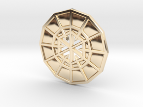Resurrection Emblem CHARM 05 (Sacred Geometry) in 14k Gold Plated Brass