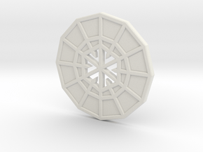 Resurrection Emblem CHARM 05 (Sacred Geometry) in White Natural Versatile Plastic