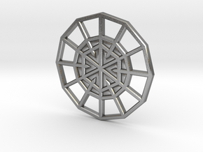 Resurrection Emblem CHARM 07 (Sacred Geometry) in Natural Silver