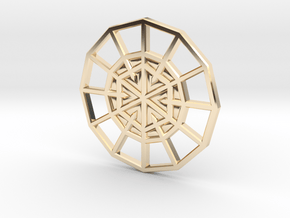 Resurrection Emblem CHARM 07 (Sacred Geometry) in 14k Gold Plated Brass