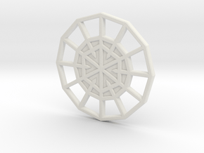 Resurrection Emblem CHARM 07 (Sacred Geometry) in White Natural Versatile Plastic