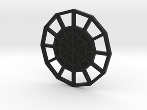 Resurrection Emblem CHARM 07 (Sacred Geometry) in Black Premium Versatile Plastic