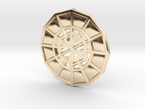 Resurrection Emblem CHARM 08 (Sacred Geometry) in 14k Gold Plated Brass