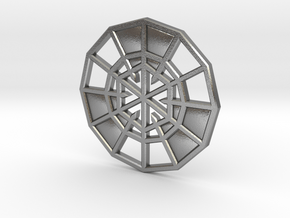 Resurrection Emblem CHARM 09 (Sacred Geometry) in Natural Silver