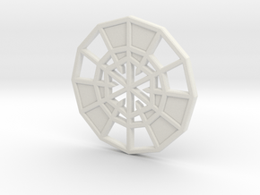 Resurrection Emblem CHARM 09 (Sacred Geometry) in White Natural Versatile Plastic