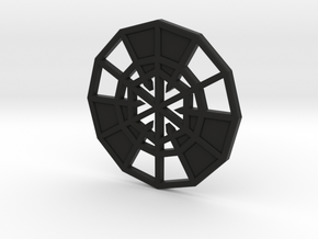 Resurrection Emblem CHARM 09 (Sacred Geometry) in Black Premium Versatile Plastic