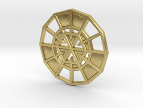 Resurrection Emblem CHARM 10 (Sacred Geometry) in Natural Brass