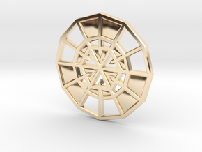 Resurrection Emblem CHARM 10 (Sacred Geometry) in 14k Gold Plated Brass
