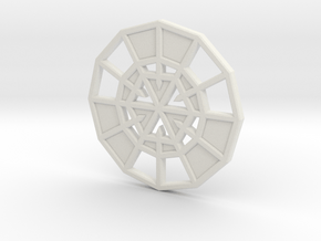 Resurrection Emblem CHARM 10 (Sacred Geometry) in White Natural Versatile Plastic