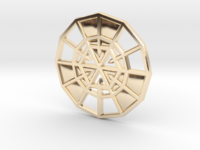 Resurrection Emblem CHARM 11 (Sacred Geometry) in 14K Yellow Gold