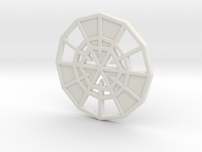 Resurrection Emblem CHARM 11 (Sacred Geometry) in White Natural Versatile Plastic
