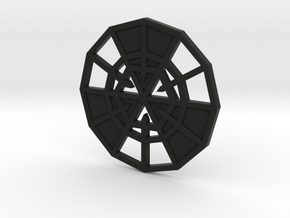 Resurrection Emblem CHARM 11 (Sacred Geometry) in Black Premium Versatile Plastic