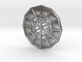 Resurrection Emblem CHARM 12 (Sacred Geometry) in Natural Silver