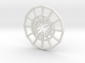 Rejection Emblem CHARM 01 (Sacred Geometry) in White Natural Versatile Plastic