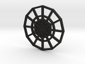 Rejection Emblem CHARM 02 (Sacred Geometry) in Black Premium Versatile Plastic