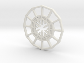 Rejection Emblem CHARM 03 (Sacred Geometry) in White Natural Versatile Plastic
