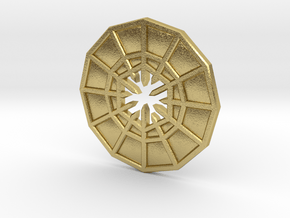 Rejection Emblem CHARM 05 (Sacred Geometry) in Natural Brass