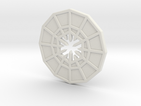 Rejection Emblem CHARM 05 (Sacred Geometry) in White Natural Versatile Plastic