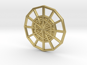 Rejection Emblem CHARM 07 (Sacred Geometry) in Natural Brass