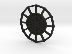 Rejection Emblem CHARM 07 (Sacred Geometry) in Black Premium Versatile Plastic