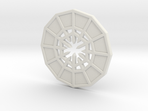 Rejection Emblem CHARM 08 (Sacred Geometry) in White Natural Versatile Plastic