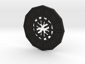 Rejection Emblem CHARM 08 (Sacred Geometry) in Black Premium Versatile Plastic