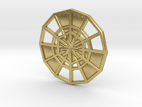 Rejection Emblem CHARM 09 (Sacred Geometry) in Natural Brass