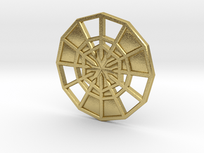 Rejection Emblem CHARM 10 (Sacred Geometry) in Natural Brass