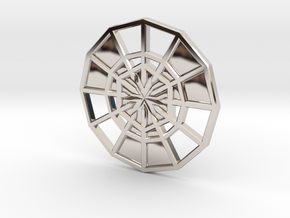Rejection Emblem CHARM 10 (Sacred Geometry) in Rhodium Plated Brass