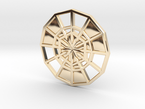Rejection Emblem CHARM 10 (Sacred Geometry) in 9K Yellow Gold 