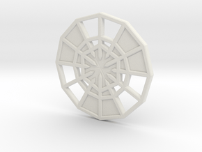Rejection Emblem CHARM 10 (Sacred Geometry) in White Natural Versatile Plastic