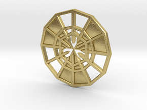 Rejection Emblem CHARM 12 (Sacred Geometry) in Natural Brass