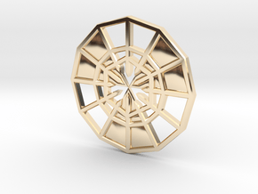 Rejection Emblem CHARM 12 (Sacred Geometry) in 9K Yellow Gold 