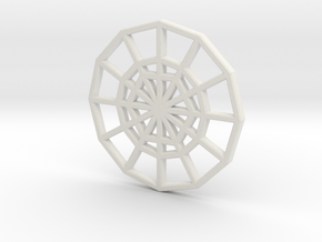 Restoration Emblem 01 CHARM (Sacred Geometry) in White Natural Versatile Plastic