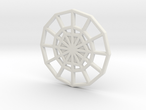 Restoration Emblem 02 CHARM (Sacred Geometry) in White Natural Versatile Plastic