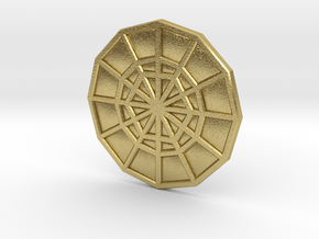 Restoration Emblem 04 CHARM (Sacred Geometry) in Natural Brass