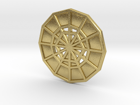 Restoration Emblem 12 CHARM (Sacred Geometry) in Natural Brass