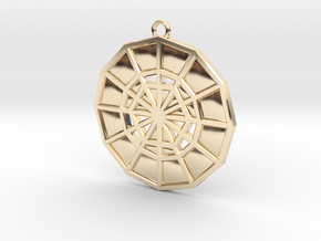Restoration Emblem 12 Medallion (Sacred Geometry) in 14k Gold Plated Brass