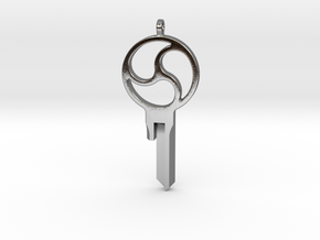 Triskelion Key Blank for CustomChastity Lockset in Polished Silver