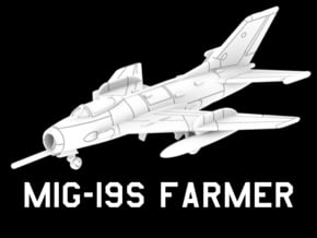MiG-19S Farmer (Loaded) in White Natural Versatile Plastic: 1:220 - Z
