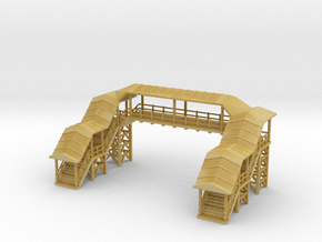 Overhead Footbridge w Cover 1:160 / 1:220 in Tan Fine Detail Plastic: 1:160 - N