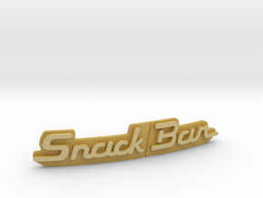 Snackbar Logo Insert v7 in Tan Fine Detail Plastic