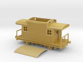 HO/OO Sodor Lines Caboose v1 Chain in Tan Fine Detail Plastic