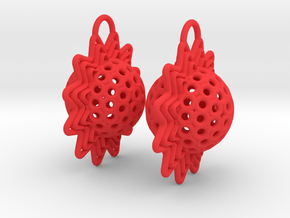 AstrosphaeraEarrings in Red Smooth Versatile Plastic