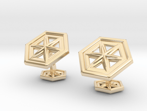 Snowflakes1Cufflinks in 14k Gold Plated Brass